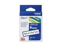 Brother TZe-121 - Standardlim - svart på klar - Rulle (0,9 cm x 8 m) 1 kassett(er) bandlaminat - för Brother PT-D210, D600, H110; P-Touch PT-1005, 1880, H110, P900; P-Touch Cube Plus PT-P710 TZE121
