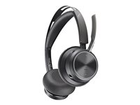 HP Poly Voyager Focus 2 - Headset - på örat - Bluetooth - trådlös, kabelansluten - USB-A via Bluetooth-adapter - svart - Certifierad för Microsoft-teams 76U46AA