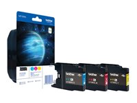 Brother LC1280XL Rainbow-Pack - Gul, cyan, magenta - original - blister med akustiskt / elektromagnetiskt alarm - bläckpatron - för Brother MFC-J5910DW, MFC-J6510DW, MFC-J6710DW, MFC-J6910DW LC1280XLRBWBPDR