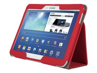 Kensington Comercio Soft Folio Case & Stand - Skyddsfodral för surfplatta - röd - 10.1" - för Samsung Galaxy Tab 3 (10.1 tum) K97113WW