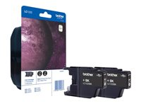 Brother LC1220BK Twin-Pack - 2-pack - svart - original - blister med akustiskt / elektromagnetiskt alarm - bläckpatron - för Brother DCP-J525, DCP-J725, DCP-J925, MFC-J430, MFC-J625, MFC-J825; MyMio MFC-J825 LC1220BKBP2DR