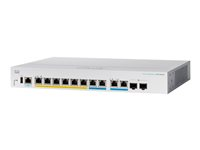 Cisco Business 350 Series CBS350-8MGP-2X - Switch - L3 - Administrerad - 6 x 10/100/1000 (PoE+) + 2 x 2.5GBase-T (PoE+) + 2 x combo 10 Gigabit SFP+/RJ-45 - rackmonterbar - PoE+ (124 W) CBS350-8MGP-2X-EU