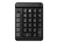 HP 435 - Tangentsats - 9 programmerbara tangenter, låg profil tangentresor, utbytbara tangenter med klistermärken - trådlös - Bluetooth 5.3 - engelska - jacksvart 7N7C3AA#ABB