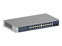 NETGEAR GS724T - Version 6 - switch - L3 Lite - smart - 24 x 10/100/1000 + 2 x SFP - skrivbordsmodell, rackmonterbar GS724T-600EUS