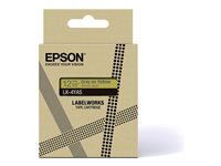 Epson LabelWorks LK-4YAS - Grått på gult - Rulle (1,2 cm x 8 m) 1 kassett(er) hängande låda - bandpatron - för LabelWorks LW-C410, LW-C610 C53S672104