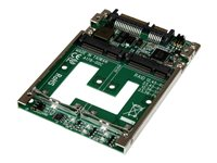 StarTech.com Dubbel mSATA SSD till 2,5" SATA RAID-adapter-konverterare - Kontrollerkort - 2 Kanal - mSATA - RAID 0, 1, JBOD, BIG - SATA 6Gb/s - för P/N: BRACKET125PT, BRACKET125PTP, BRACKET225PT, BRACKET425F 25SAT22MSAT