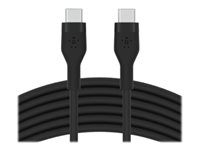 Belkin BoostCharge - USB-kabel - 24 pin USB-C (hane) till 24 pin USB-C (hane) - 3 m - svart CAB009BT3MBK