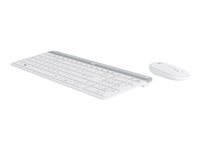 Logitech Slim Wireless Combo MK470 - Sats med tangentbord och mus - trådlös - 2.4 GHz - nordisk - offwhite 920-009201