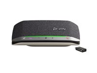 HP Poly Sync 20+ - Smart högtalartelefon - Bluetooth - kabelansluten, trådlös - USB-C - silver, svart 772D1AA