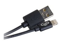 C2G USB A Male to Lightning Male Sync and Charging Cable - Lightning-kabel - Lightning hane till USB hane - 1 m - svart 86050