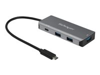StarTech.com USB C-hubb med 4 portar (10 Gbps) till 3x USB-A och 1x USB-C - Laddning med 100 W strömförsörjning pass-through - Portabel USB 3.1 Gen. 2/USB 3.2 Gen. 2 Type C-adapter för bärbar dator - Fungerar med TB3 - Hubb - 1 x USB-C + 3 x USB 3.1 - skrivbordsmodell - för P/N: PEXUSB321C HB31C3A1CPD3