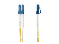 StarTech.com 50m (164ft) LC to SC (UPC) OS2 Single Mode Duplex Fiber Optic Cable, 9/125µm, Laser Optimized, 10G, Bend Insensitive, Low Insertion Loss - LSZH Fiber Patch Cord (SMLCSC-OS2-50M) - Patch-kabel - LC/UPC enkelläge (hane) till SC/UPC enkelläge (hane) - 50 m - 2 mm - fiberoptisk - duplex - 9 / 125 mikrometer - OS1/OS2 - halogenfri, passiv - gul SMLCSC-OS2-50M