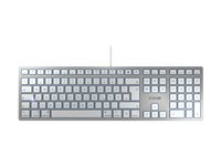 CHERRY KC 6000 SLIM FOR MAC - Tangentbord - USB - hela norden - tangentbrytare: CHERRY SX - silver JK-1610PN-1
