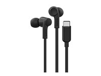 Belkin SoundForm - Hörlurar med mikrofon - inuti örat - kabelansluten - USB-C - ljudisolerande - svart G3H0002HQBKV2
