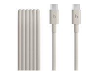 Beats - USB-kabel - 24 pin USB-C (hane) till 24 pin USB-C (hane) - USB 2.0 - 1.5 m - Snabbladdning upp till 60 W - surge stone MDGD4ZM/A