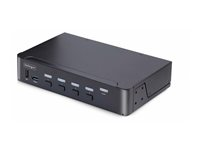StarTech.com 4-Port DisplayPort 1.4 KVM Switch, 8K 60Hz / 4K 144Hz, 2x USB 3.0 Ports, 4x USB 2.0 Ports, Hotkey Switching, TAA Compliant (D86A2-4-PORT-8K-KVM) - Omkopplare för tangentbord/video/mus/ljud/USB - 4 x KVM/ljud/USB - 1 lokal användare - skrivbordsmodell - TAA-kompatibel D86A2-4-PORT-8K-KVM