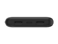 Belkin BoostCharge - Strömförsörjningsbank - 10000 mAh - 15 Watt - 3 utdatakontakter (24 pin USB-C, 2 x USB) - svart BPB011BTBK