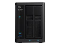 WD My Cloud PR2100 WDBBCL0280JBK - Pro Series - NAS-server - 2 fack - 28 TB - HDD 14 TB x 2 - RAID 0, 1, JBOD - RAM 4 GB - Gigabit Ethernet WDBBCL0280JBK-EESN