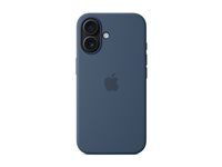Apple - Baksidesskydd för mobiltelefon - MagSafe-kompatibilitet - silikon - denim - för iPhone 16 MYY23ZM/A
