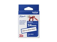 Brother TZe-R251 - Satin - svart på vitt - Rulle (2,4 cm x 4 m) 1 kassett(er) bandtejp - för Brother PT-D600; P-Touch PT-P900; P-Touch Cube Plus PT-P710; P-Touch Cube Pro PT-P910 TZER251