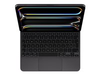 Apple Magic Keyboard - Tangentbord och foliefodral - med pekdyna - bakgrundsbelyst - Apple Smart connector - QWERTZ - schweizisk - svart MWR23SM/A
