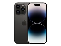 Apple iPhone 14 Pro - 5G smartphone - dual-SIM / Internminne 128 GB - OLED-skärm - 6.1" - 2556 x 1179 pixlar (120 Hz) - 3 st. bakre kameror 48 MP, 12 MP, 12 MP - front camera 12 MP - space black MPXV3QN/A