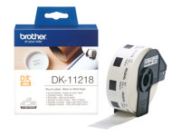 Brother DK-11218 - Svart på vitt - Rulle (2,4 cm) 1000 stk (1 rulle/rullar x 1000 etiketter - för Brother QL-1050, QL-1060, QL-500, QL-550, QL-560, QL-570, QL-580, QL-650, QL-700, QL-720 DK11218
