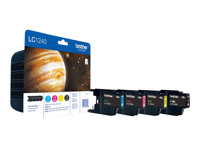 Brother LC1240 Value-Pack - Svart, gul, cyan, magenta - original - blister med akustiskt / elektromagnetiskt alarm - bläckpatron - för Brother DCP-J525, J725, J925, MFC-J430, J5910, J625, J6510, J6710, J6910, J825 LC1240VALBPDR
