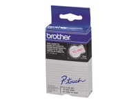 Brother - Vit, röd - Rulle (0,9 cm x 7,7 m) 1 stk band för skrivare - för P-Touch PT-15, PT-20, PT-2000, PT-3000, PT-500, PT-5000, PT-6, PT-8, PT-8E TC292
