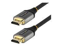 StarTech.com 13ft (4m) Premium Certified HDMI 2.0 Cable - High-Speed Ultra HD 4K 60Hz HDMI Cable with Ethernet - HDR10, ARC - UHD HDMI Video Cord - For UHD Monitors, TVs, Displays - M/M - Premium hög hastighet - HDMI-kabel med Ethernet - HDMI hane till HDMI hane - 4 m - skärmad - grå, svart - passiv, 4K60Hz (3840 x 2160) stöd HDMMV4M