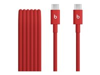 Beats - USB-kabel - 24 pin USB-C (hane) till 24 pin USB-C (hane) - USB 2.0 - 1.5 m - Snabbladdning upp till 60 W - rapid red MDGF4ZM/A
