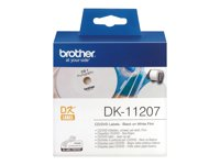 Brother DK-11207 - Svart på vitt - 100 CD/DVD-etiketter - för Brother QL-1050, 1060, 1110, 500, 550, 560, 570, 580, 600, 650, 700, 710, 720, 820 DK11207