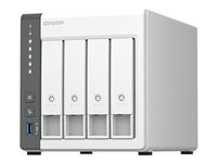 QNAP TS-433 - NAS-server - 4 fack - 16 TB - SATA 6Gb/s - HDD 4 TB x 4 - RAID 0, 1, 5, 6, 10, JBOD - RAM 4 GB - Gigabit Ethernet / 2.5 Gigabit Ethernet - iSCSI support TS-433-4G+4XST4000NE001