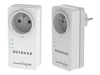 NETGEAR Powerline XAVB5401 - PowerLine adaptersats 1GbE, HomePlug AV (HPAV), IEEE 1901 - vägginsticksbar (paket om 2) XAVB5401-100PES