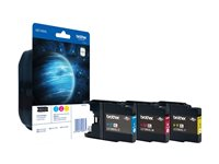 Brother LC1280XL Rainbow-Pack - Gul, cyan, magenta - original - blister med akustiskt / elektromagnetiskt alarm - bläckpatron - för Brother MFC-J5910DW, MFC-J6510DW, MFC-J6710DW, MFC-J6910DW LC1280XLRBWBPDR