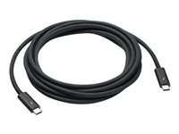 Apple Thunderbolt 4 Pro - Thunderbolt-kabel - 24 pin USB-C (hane) till 24 pin USB-C (hane) - USB 3.2 / USB4 / Thunderbolt 3 / Thunderbolt 4 / DisplayPort - 3 m - aktiv, stöd för kedjekoppling - svart MW5H3ZM/A