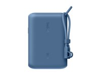 Belkin BoostCharge - Power bank - med display - 10000 mAh - 20 Watt - PD - 2 utdatakontakter (USB-C) - på kabel: USB-C - blå BPB027HQBL