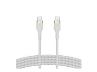Belkin BoostCharge - USB-kabel - 24 pin USB-C (hane) till 24 pin USB-C (hane) - 2 m - vit CAB011BT2MWH