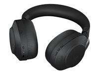 Jabra Evolve2 85 UC Stereo - Headset - fullstorlek - Bluetooth - trådlös, kabelansluten - aktiv brusradering - 3,5 mm kontakt - ljudisolerande - svart 28599-989-889