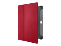 Belkin Cinema Leather Folio with Stand - Fodral för surfplatta - genuint läder - röd matta - för Samsung Galaxy Tab 2 (10.1), Tab 2 (10.1) WiFi F8M393CWC01