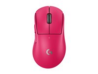 Logitech G PRO X SUPERLIGHT 2 DEX - Mus - ergonomisk - högerhänt - optisk - 5 knappar - trådlös, kabelansluten - 2.4 GHz, USB - rosa 910-007373