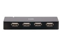 C2G 4-Port USB-A Hub with 5V 2A Power Supply - Hubb - 4 x USB 2.0 - skrivbordsmodell C2G54463