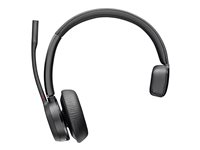 Poly Voyager 4310 - Headset - på örat - Bluetooth - trådlös, kabelansluten - USB-A - svart - Certifierad för Microsoft-teams 77Y91AA