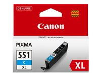 Canon CLI-551C XL - 11 ml - Lång livslängd - cyan - original - förpackning med stöldmärkning - bläcktank - för PIXMA iP8750, iX6850, MG5550, MG5650, MG5655, MG6450, MG6650, MG7150, MG7550, MX725, MX925 6444B004