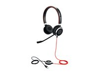 Jabra Evolve 40 UC stereo - Headset - på örat - kabelansluten - 3,5 mm kontakt 6399-829-209