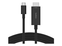 Belkin Connect - Adapterkabel - USB-C hane till HDMI hane - 2 m - svart - passiv, 8K60Hz stöd, stöd för DP Alt-läge AVC012BT2MBK