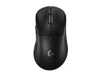 Logitech G PRO X SUPERLIGHT 2 DEX - Mus - ergonomisk - gaming - högerhänt - optisk - 5 knappar - trådlös, kabelansluten - 2.4 GHz, USB - svart 910-007358