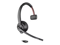 Poly Savi 8210 Office - Savi 8200 series - headset - på örat - DECT / Bluetooth - trådlös - USB-A via Bluetooth-adapter - svart - Zoomcertifierad, UC-certifierad 8D3E9AA