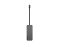 Lenovo USB-C to 4 Port USB-A Hub - Hubb - 4 x SuperSpeed USB 3.0 + 1 x USB-C - skrivbordsmodell 4X90X21427