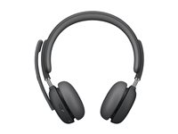 Logitech Zone Wireless 2 - Headset - på örat - Bluetooth - trådlös - aktiv brusradering - grafit - Certifierad för Microsoft-teams 981-001436